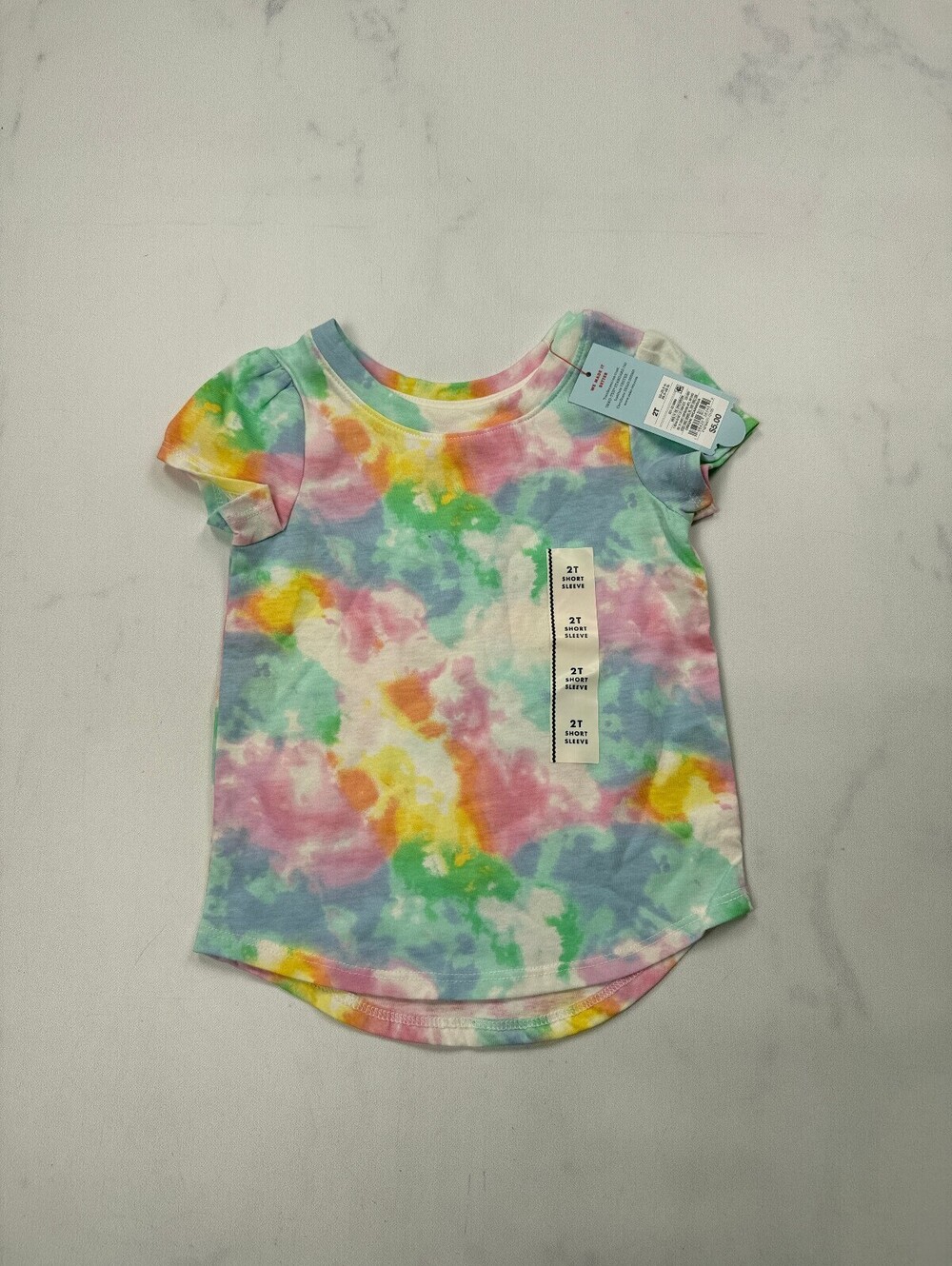 Cat & Jack Printed T Shirt Pastel Modern Statement Piece - Girls 2T